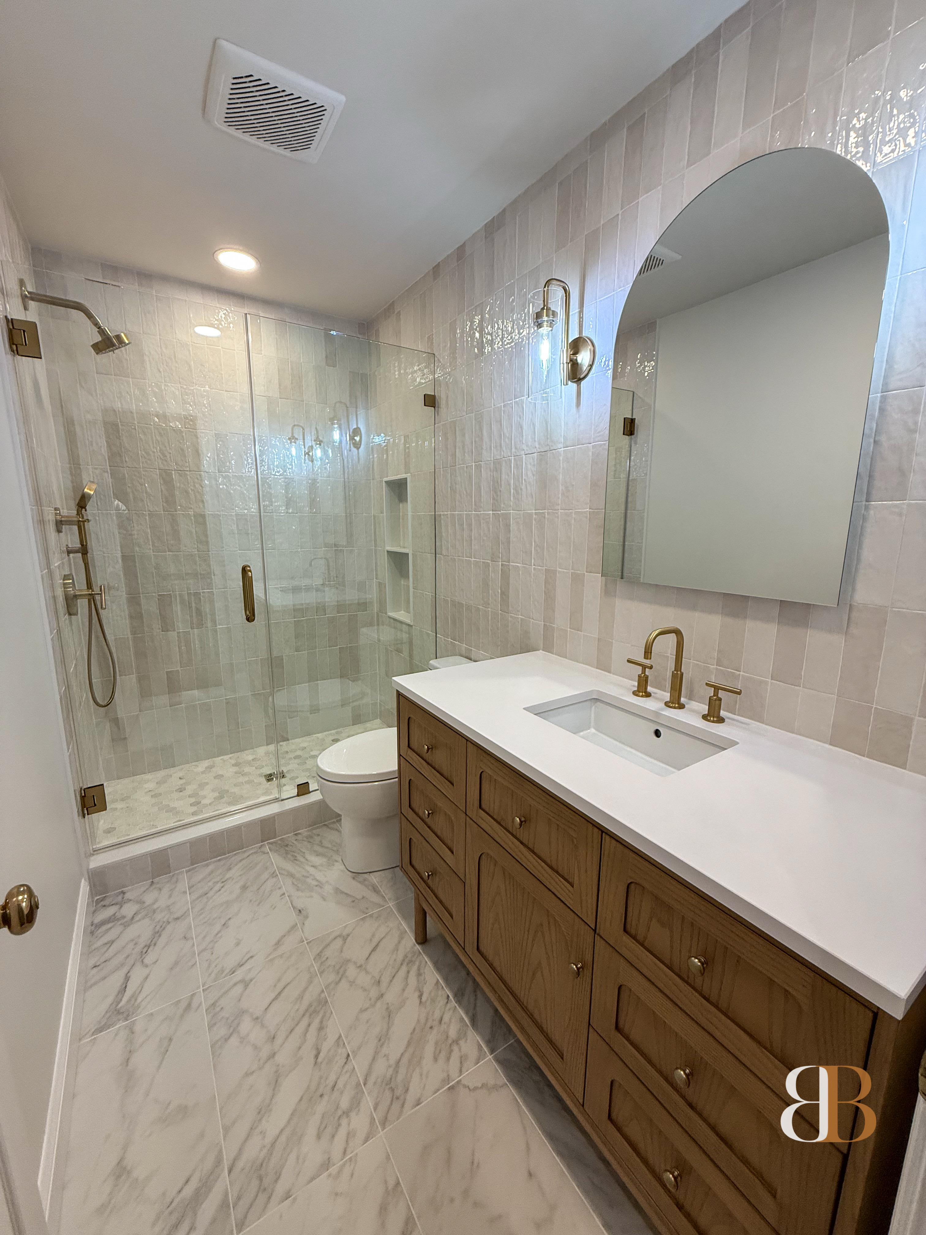 Transitional bathroom remodel in Ambler by B&B Associates Creations — photo 15